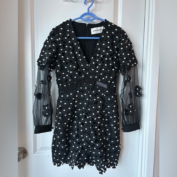NWT Self Portrait Daisy Dot Lace Romper Sz 4 - Picture 3 of 7